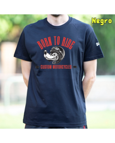 Camiseta Hombre Manga Corta-Custom Motor GreyMelange