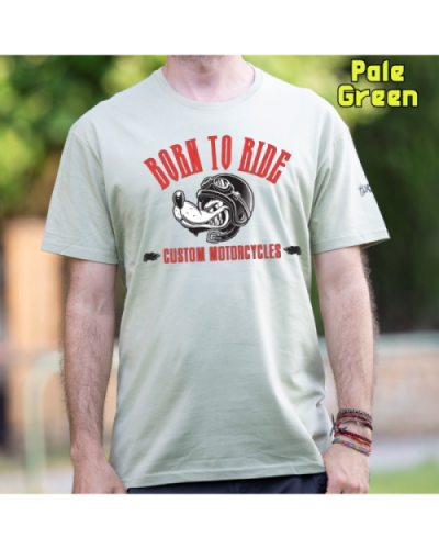 Camiseta Hombre Manga Corta-Custom Motor GreyMelange