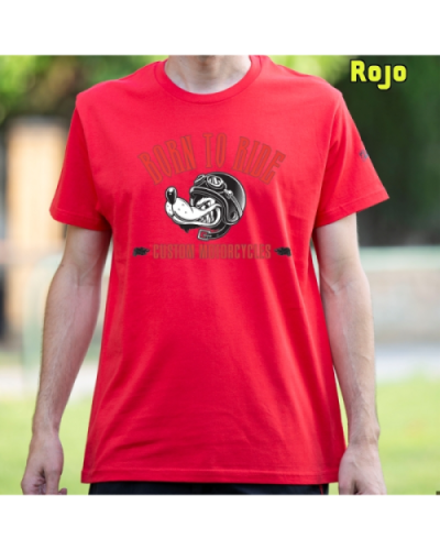 Camiseta Hombre Manga Corta-Custom Motor GreyMelange