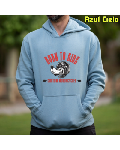 Sudadera Hombre Capucha-Custom Motor GreyMelange