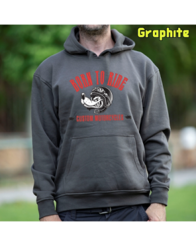 Sudadera Hombre Capucha-Custom Motor GreyMelange