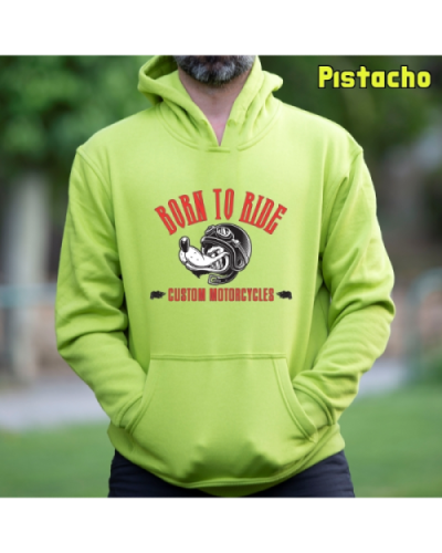 Sudadera Hombre Capucha-Custom Motor GreyMelange