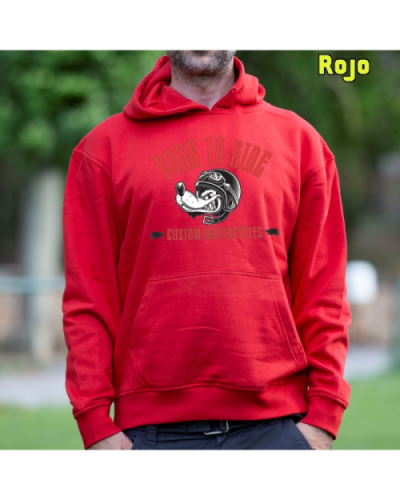 Sudadera Hombre Capucha-Custom Motor GreyMelange