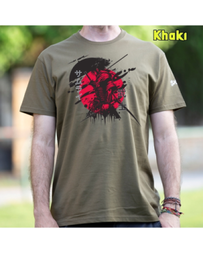 Camiseta Hombre Manga Corta-Red Samurai Lavanda