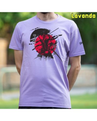 Camiseta Hombre Manga Corta-Red Samurai Lavanda
