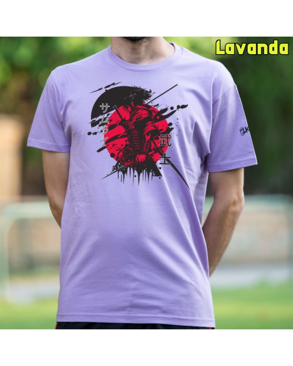 Camiseta Hombre Manga Corta-Red Samurai Lavanda