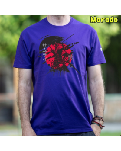 Camiseta Hombre Manga Corta-Red Samurai Lavanda