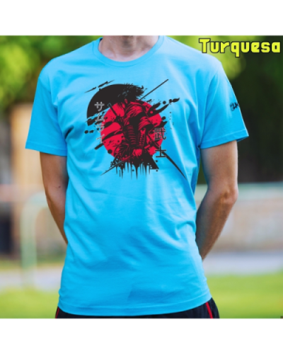 Camiseta Hombre Manga Corta-Red Samurai Lavanda