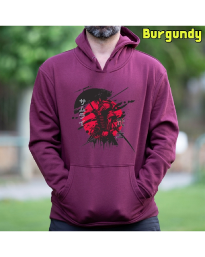 Sudadera Hombre Capucha-Red Samurai PaleGreen