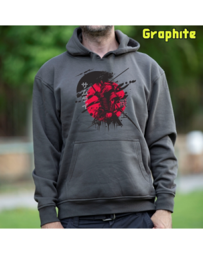 Sudadera Hombre Capucha-Red Samurai PaleGreen