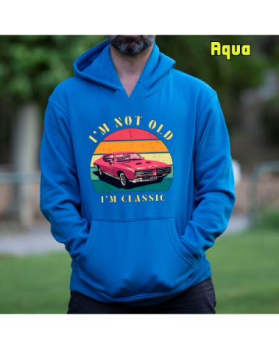 Sudadera Hombre Capucha-Soy un Clásico Aqua