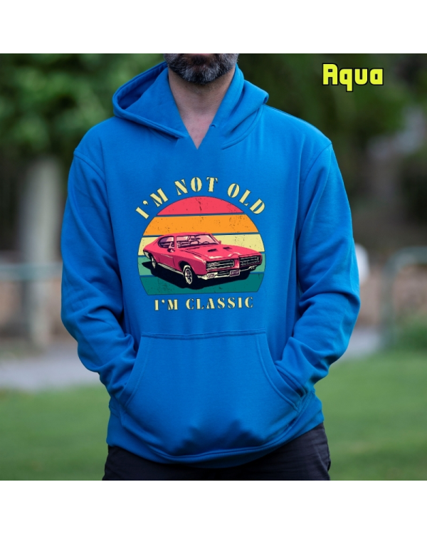Sudadera Hombre Capucha-Soy un Clásico Aqua