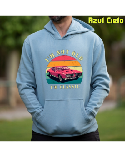 Sudadera Hombre Capucha-Soy un Clásico Negro