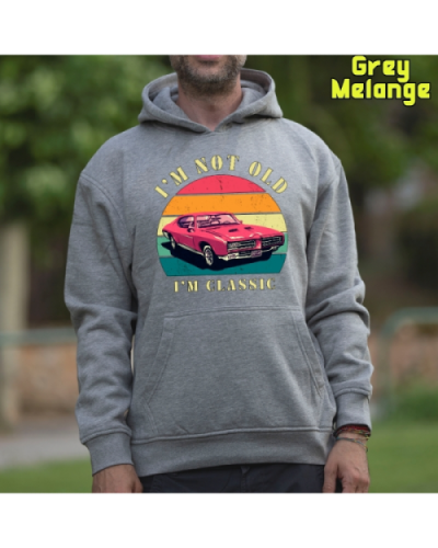 Sudadera Hombre Capucha-Soy un Clásico Negro