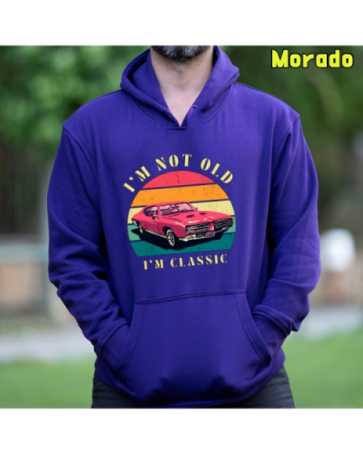 Sudadera Hombre Capucha-Soy un Clásico Negro
