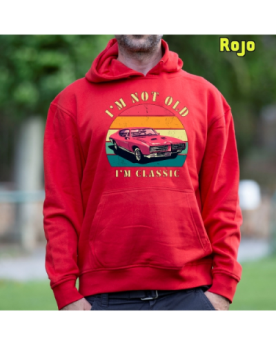 Sudadera Hombre Capucha-Soy un Clásico Negro