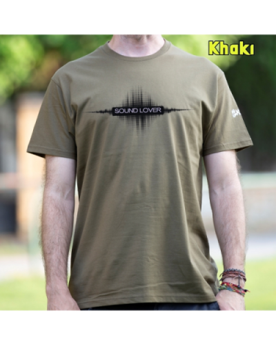 Camiseta Hombre Manga Corta-Sound Lover Khaki