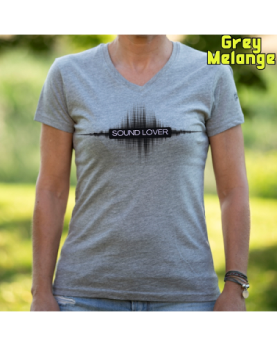 Camiseta Mujer Manga Corta-Sound Lover Charcoal