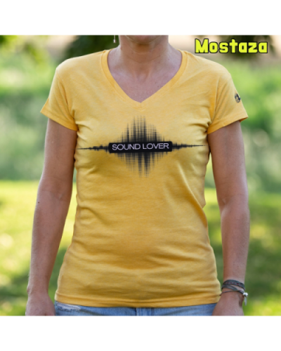 Camiseta Mujer Manga Corta-Sound Lover Charcoal