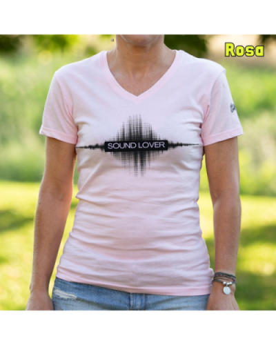 Camiseta Mujer Manga Corta-Sound Lover Charcoal