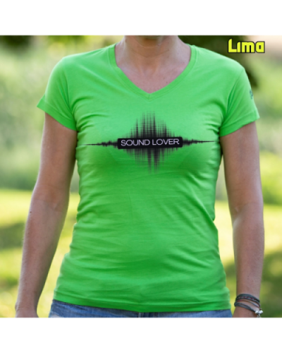 Camiseta Mujer Manga Corta-Sound Lover Charcoal