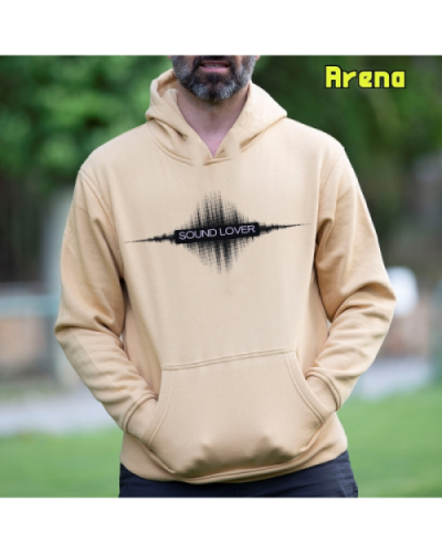 Sudadera Hombre Capucha-Sound Lover Graphite