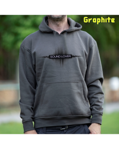Sudadera Hombre Capucha-Sound Lover Graphite