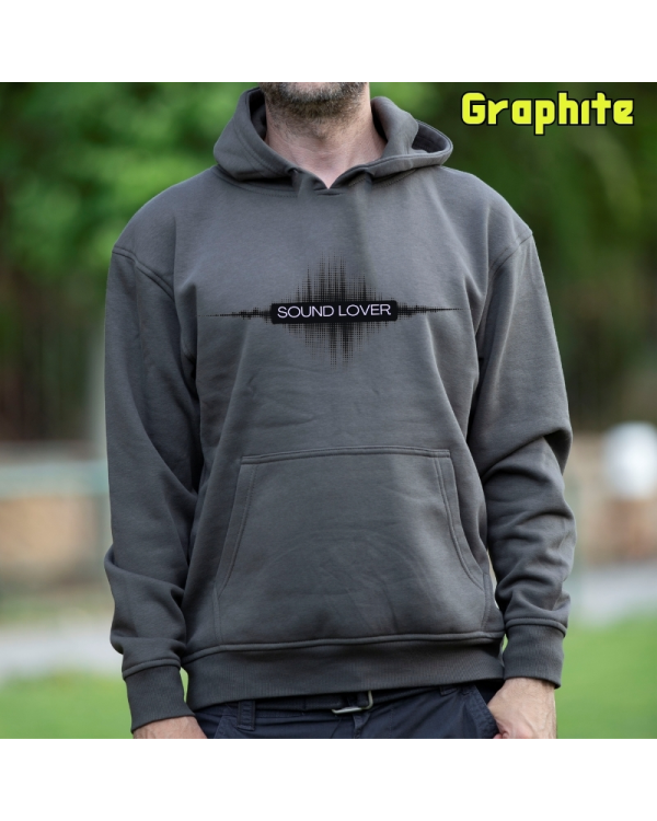 Sudadera Hombre Capucha-Sound Lover Graphite