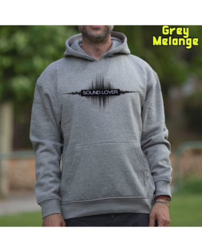 Sudadera Hombre Capucha-Sound Lover Graphite