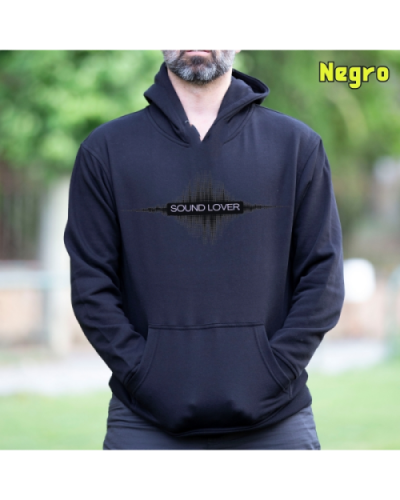 Sudadera Hombre Capucha-Sound Lover Graphite