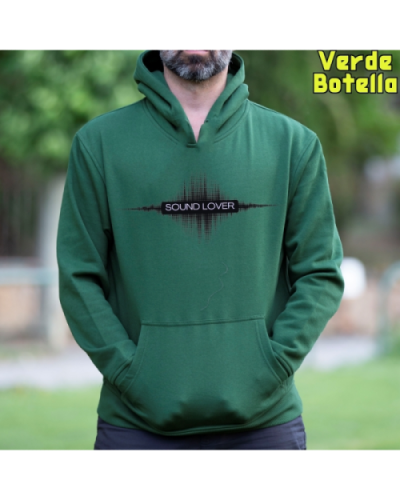 Sudadera Hombre Capucha-Sound Lover Graphite