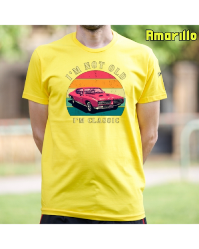 Camiseta Hombre Manga Corta-Soy un Clásico Negro
