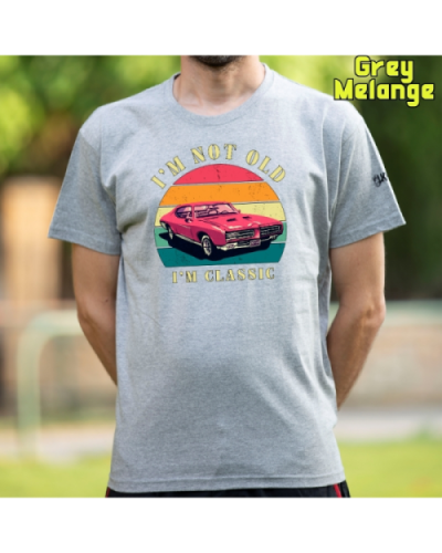 Camiseta Hombre Manga Corta-Soy un Clásico Negro