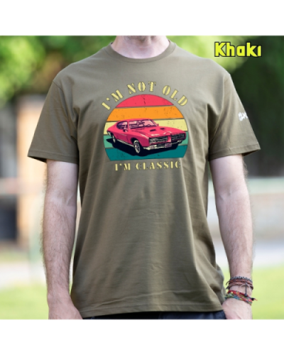 Camiseta Hombre Manga Corta-Soy un Clásico Negro