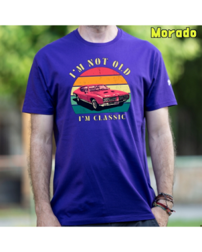 Camiseta Hombre Manga Corta-Soy un Clásico Negro