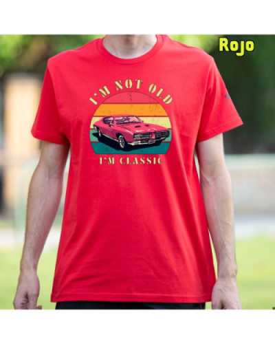 Camiseta Hombre Manga Corta-Soy un Clásico Negro