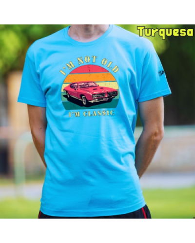 Camiseta Hombre Manga Corta-Soy un Clásico Negro