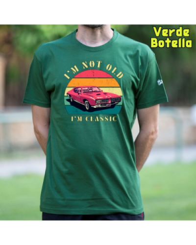 Camiseta Hombre Manga Corta-Soy un Clásico Negro