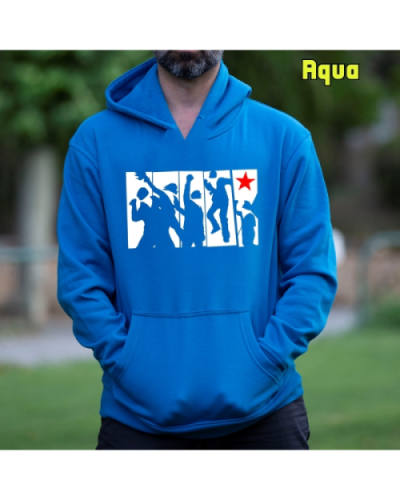 Sudadera Hombre Capucha-Revolution Aqua