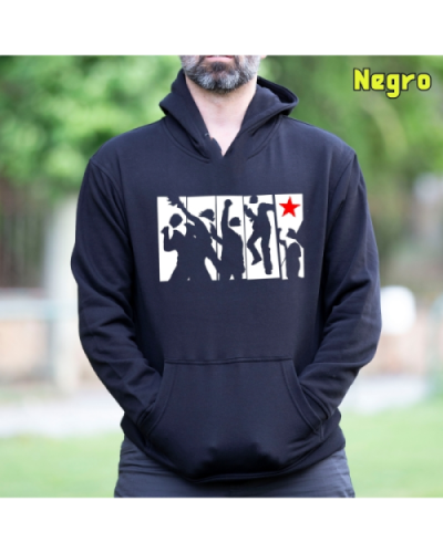 Sudadera Hombre Capucha-Revolution Negro