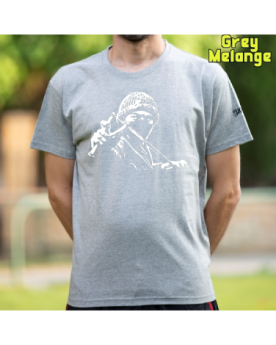 Camiseta Hombre Manga Corta-Antifa Negro