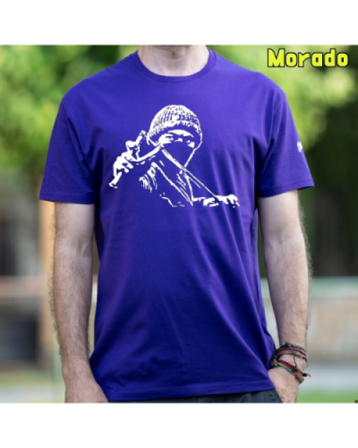 Camiseta Hombre Manga Corta-Antifa Negro