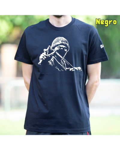 Camiseta Hombre Manga Corta-Antifa Negro