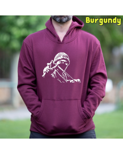 Sudadera Hombre Capucha-Antifa Negro