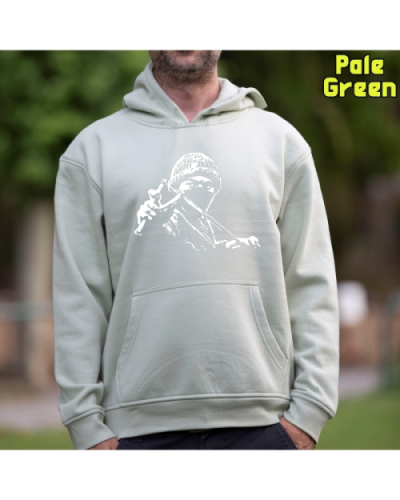 Sudadera Hombre Capucha-Antifa Negro