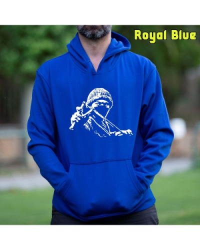 Sudadera Hombre Capucha-Antifa Negro