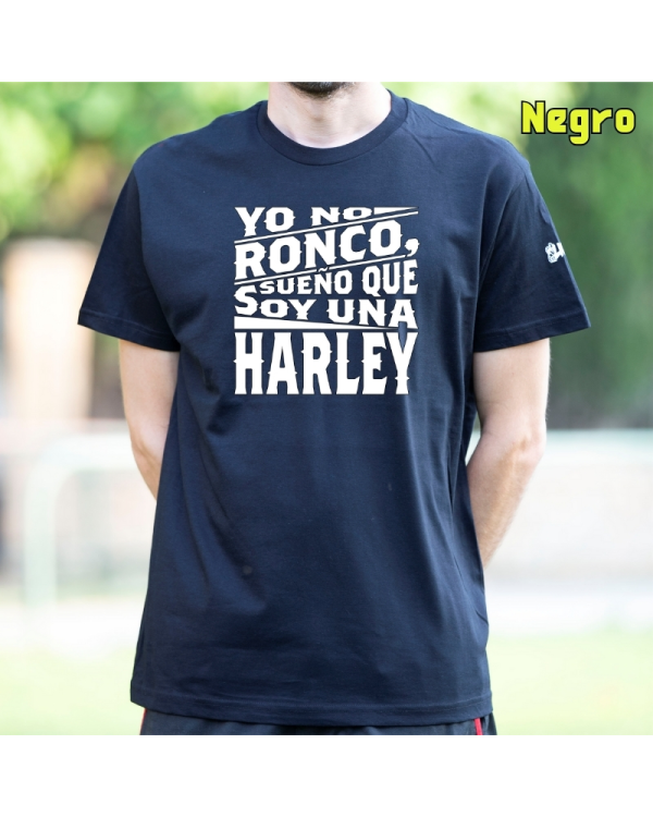 Camiseta Hombre Manga Corta-Yo no ronco. Negro