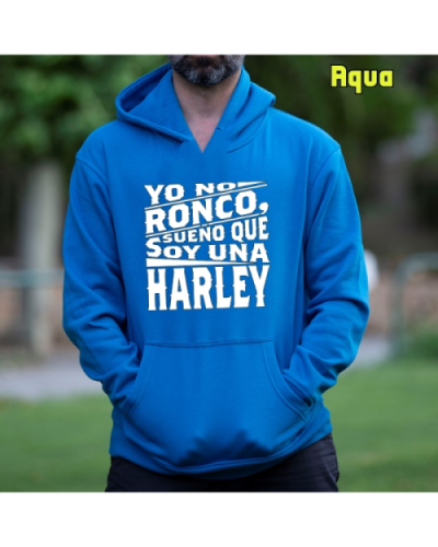 Sudadera Hombre Capucha-Yo no ronco. Aqua