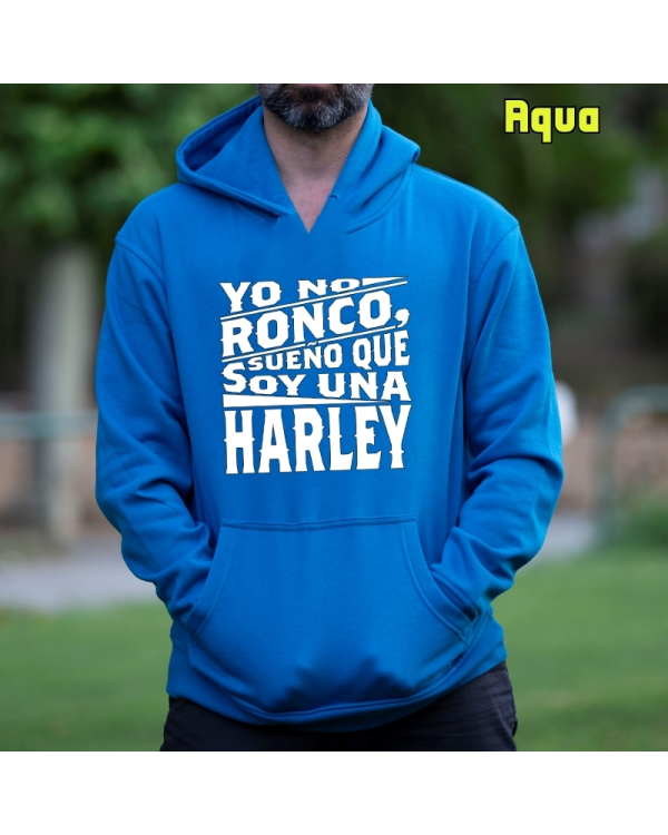 Sudadera Hombre Capucha-Yo no ronco. Aqua