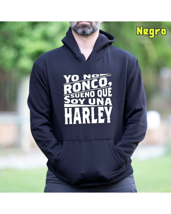 Sudadera Hombre Capucha-Yo no ronco. Negro